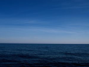 Превью обои море, горизонт, небо, рябь, волны