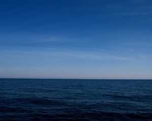 Превью обои море, горизонт, небо, рябь, волны