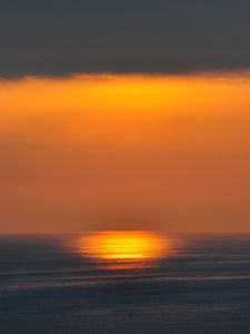 Превью обои море, горизонт, сумерки, природа