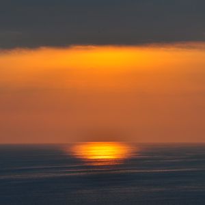 Превью обои море, горизонт, сумерки, природа