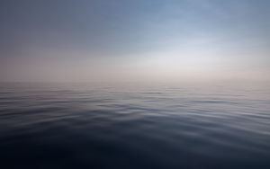 Превью обои море, горизонт, темный, небо