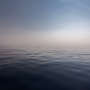 Превью обои море, горизонт, темный, небо