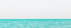 Превью обои море, горизонт, волны, минимализм, вода, рябь
