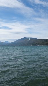 Превью обои море, горы, пейзаж, природа, небо