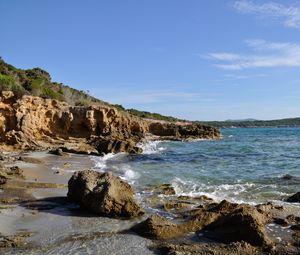 Превью обои море, камни, скалы, волны, берег