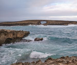 Превью обои море, камни, скалы, природа, пейзаж