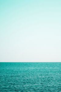 Превью обои море, небо, горизонт, вода, волны