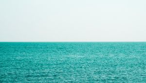 Превью обои море, небо, горизонт, вода, волны