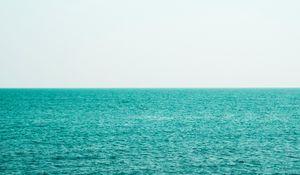 Превью обои море, небо, горизонт, вода, волны