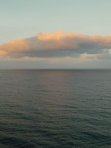 Превью обои море, облака, горизонт, вода, рябь