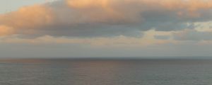 Превью обои море, облака, горизонт, вода, рябь