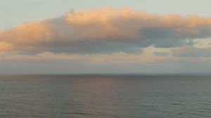 Превью обои море, облака, горизонт, вода, рябь
