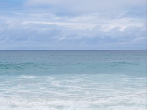 Превью обои море, океан, горизонт, морская пена, природа