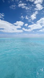 Превью обои море, океан, горизонт, облака, небо