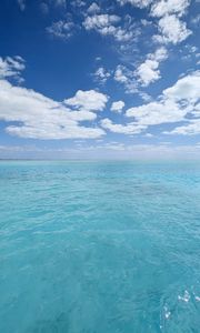 Превью обои море, океан, горизонт, облака, небо