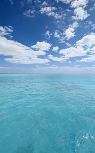 Превью обои море, океан, горизонт, облака, небо
