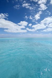 Превью обои море, океан, горизонт, облака, небо