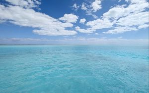 Превью обои море, океан, горизонт, облака, небо