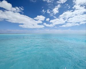 Превью обои море, океан, горизонт, облака, небо