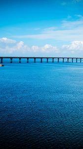 Превью обои море, океан, облака, небо, синий, вид