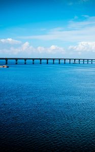 Превью обои море, океан, облака, небо, синий, вид