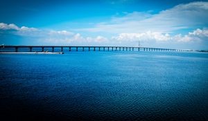 Превью обои море, океан, облака, небо, синий, вид