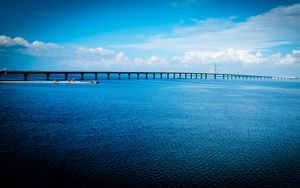 Превью обои море, океан, облака, небо, синий, вид