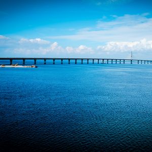 Превью обои море, океан, облака, небо, синий, вид