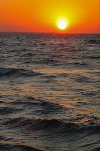 Превью обои море, океан, волны, солнце, закат
