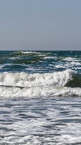 Превью обои море, океан, волны, горизонт, пейзаж