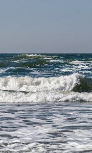 Превью обои море, океан, волны, горизонт, пейзаж