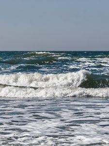 Превью обои море, океан, волны, горизонт, пейзаж