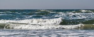 Превью обои море, океан, волны, горизонт, пейзаж