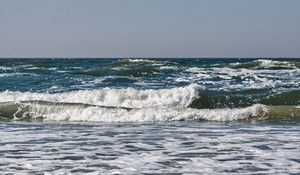 Превью обои море, океан, волны, горизонт, пейзаж