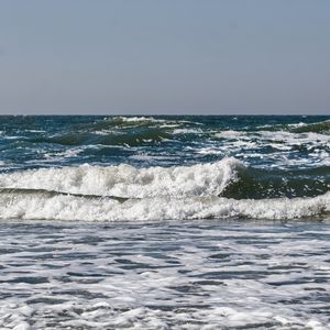 Превью обои море, океан, волны, горизонт, пейзаж