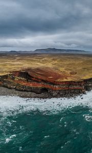 Превью обои море, остров, скалы, пещера, пейзаж