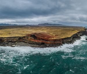 Превью обои море, остров, скалы, пещера, пейзаж