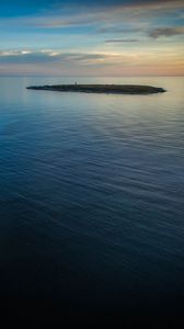 Превью обои море, остров, вечер, природа