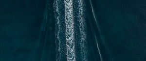 Превью обои море, пена, следы, рябь, вода