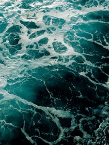 Превью обои море, пена, вода, буря