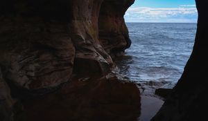 Превью обои море, пещера, вид, природа