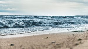 Превью обои море, песок, берег