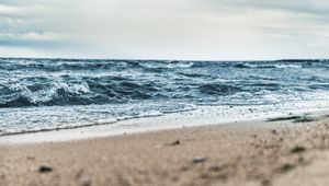 Превью обои море, песок, берег