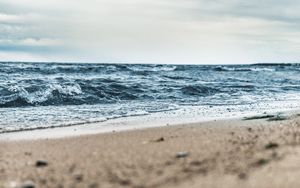 Превью обои море, песок, берег
