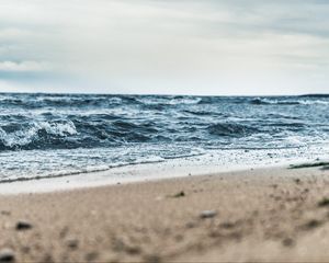 Превью обои море, песок, берег