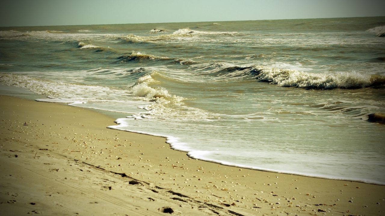 Обои море, песок, вода, грязная, океан, пляж