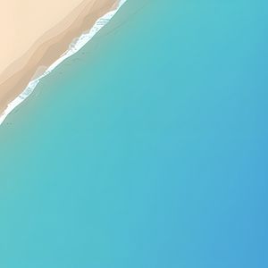 Превью обои море, пляж, вода, синий, фон, арт