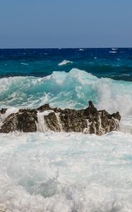 Превью обои море, прибой, берег, пена