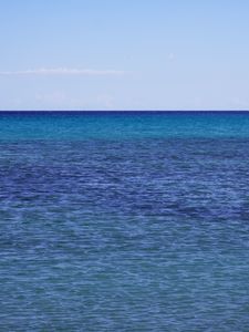 Превью обои море, рябь, горизонт, небо, синий