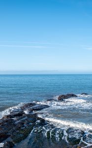 Превью обои море, риф, пена, природа